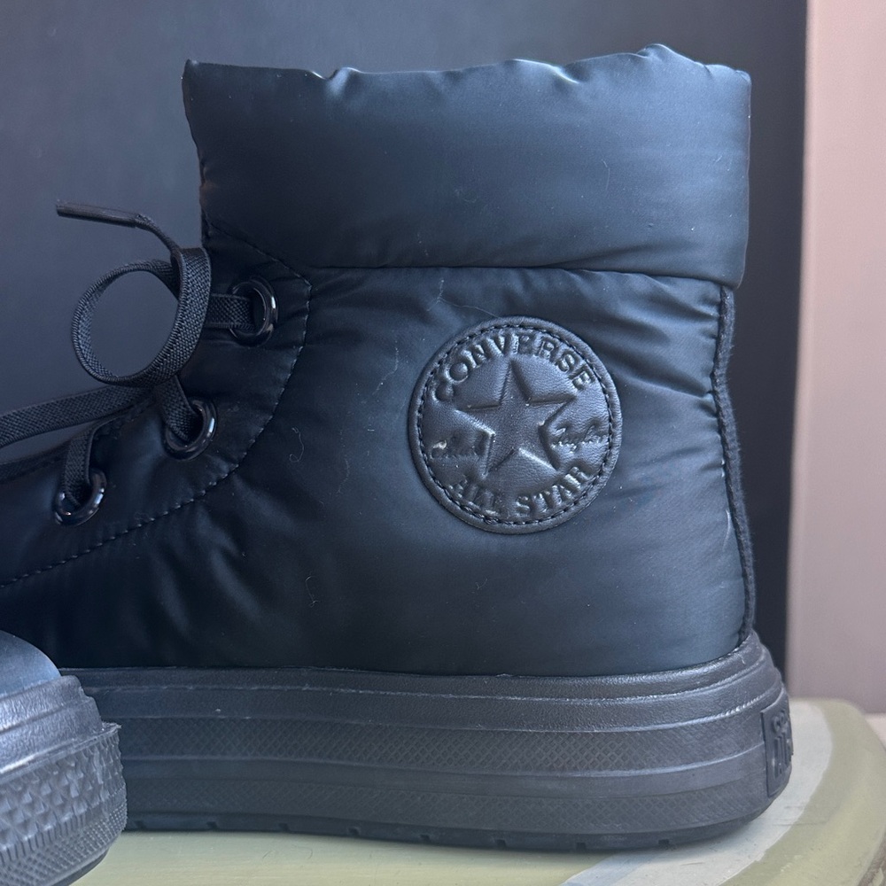 Converse Black Puffer High-Top Sneaker Boot - Picture 3 of 6
